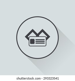 vector illustration of modern silhouette icon id