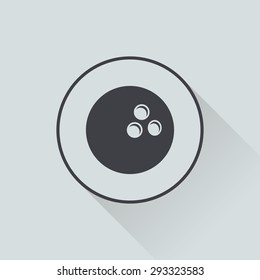 vector illustration of modern silhouette icon ball