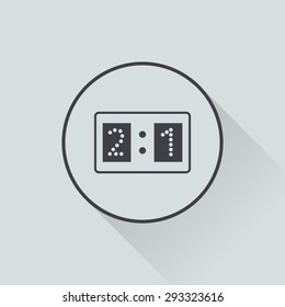 vector illustration of modern silhouette icon score