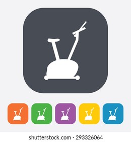 vector illustration of modern silhouette icon bicycle