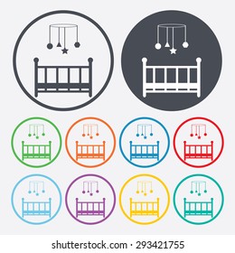 vector illustration of modern silhouette icon bed