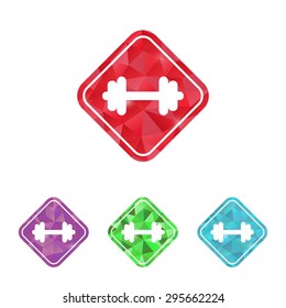 vector illustration of modern silhouette icon barbell