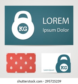 vector illustration of modern silhouette icon barbell