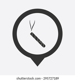 vector illustration of modern silhouette icon cigar