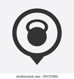 vector illustration of modern silhouette icon barbell