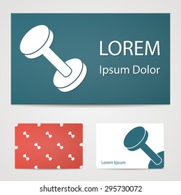 vector illustration of modern silhouette icon barbell