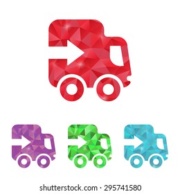 vector illustration of modern silhouette icon express service