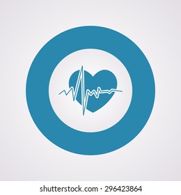 vector illustration of modern silhouette icon heart