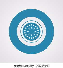 vector illustration of modern silhouette icon watermaloon