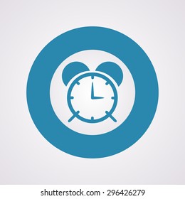 vector illustration of modern silhouette icon alarm clock