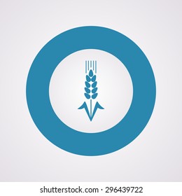 vector illustration of modern silhouette icon wheat