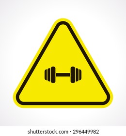 vector illustration of modern silhouette icon barbell