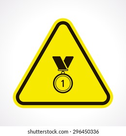 vector illustration of modern silhouette icon medal