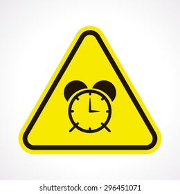 vector illustration of modern silhouette icon alarm clock