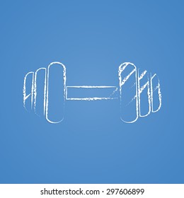 vector illustration of modern silhouette icon barbell