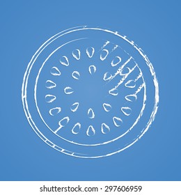 vector illustration of modern silhouette icon watermaloon
