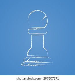 vector illustration of modern silhouette icon pawn