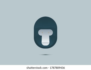 ilustración vectorial de la plantilla de iconos gorila/logotipo de simio simple y moderno. buena para una marca moderna.