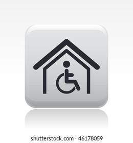 Vector illustration of modern single icon depicting a handicap concept