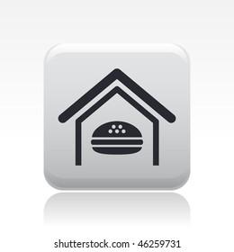 Vector illustration of modern single icon depicting a sandwiches house concept