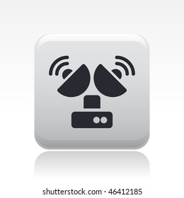 Vector illustration of modern single icon depicting an antenna