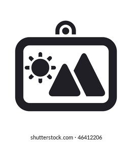 Vector illustration of modern single icon depicting a painting