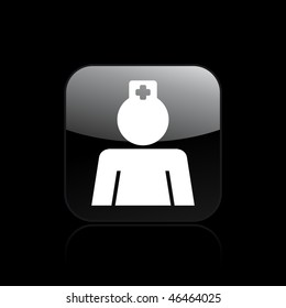 Vector illustration of modern single icon depicting a nurse