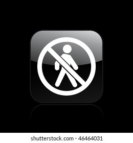 Vector illustration of modern single icon depicting the symbol of "access forbidden "