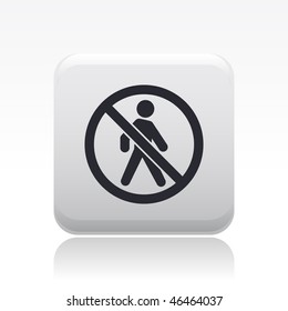 Vector illustration of modern single icon depicting the symbol of "access forbidden "