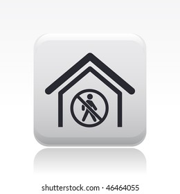 Vector illustration of modern single icon depicting the symbol of "access forbidden "
