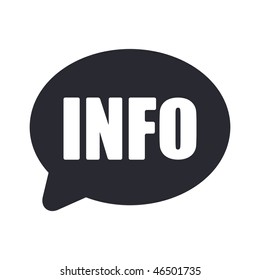 Vector illustration of modern single icon depicting a "info" symbol