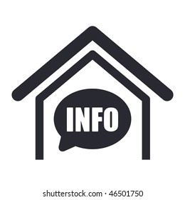 Vector illustration of modern single icon depicting a "info" symbol