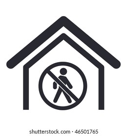 Vector illustration of modern single icon depicting the symbol of "access forbidden "