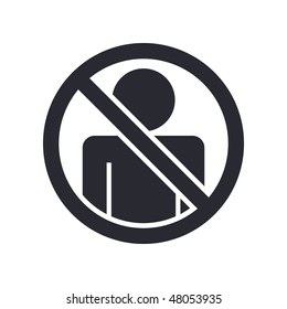 Vector illustration of modern single icon depicting the symbol of "access forbidden"