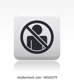 Vector illustration of modern single icon depicting the symbol of "access forbidden"