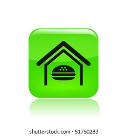 Vector illustration of modern single icon depicting a sandwiches house concept