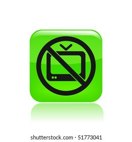 Vector illustration of modern single icon depicting the symbol of "tv forbidden"