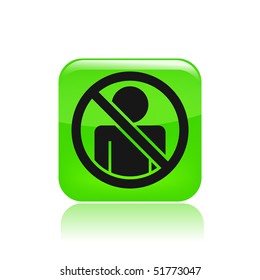 Vector illustration of modern single icon depicting the symbol of "access forbidden"