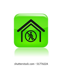 Vector illustration of modern single icon depicting the symbol of "access forbidden "