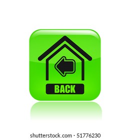 Vector illustration of modern single icon depicting a navigation button web "back to home"