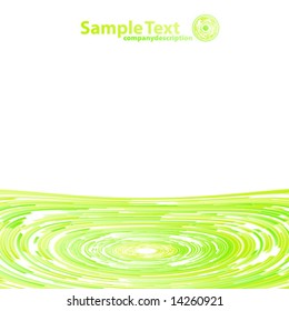 Vector illustration of a modern slick original abstract background in green color.