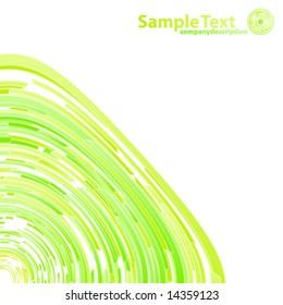 Vector illustration of a modern slick original abstract background in green color.