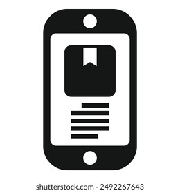 Vector illustration of a modern smartphone with a reading app icon, isolated on white