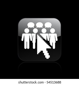 Vector illustration of modern social network icon