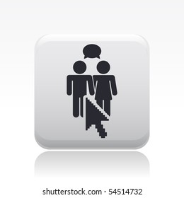 Vector illustration of modern social network icon
