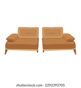 Vektorgrafik des modernen Sofas. Dekoration der Inneneinrichtung des Stuhls