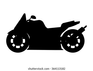 The vector illustration of the modern sport bike in white