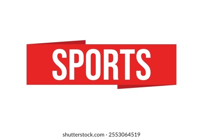 Vector illustration modern SPORTS banner, Isolated web element.