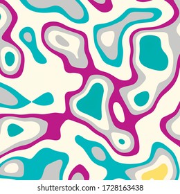 Vector illustration. Modern style abstraction with composition made various rounded shapes color.