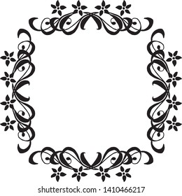 Vector illustration modern style flower frame for invitation card